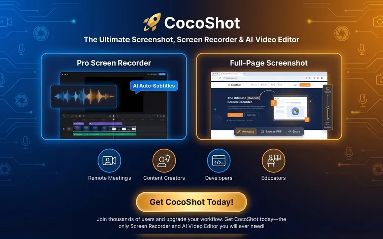 CocoShot - All-in-one Screen Recorder &#x26; AI Video Editor